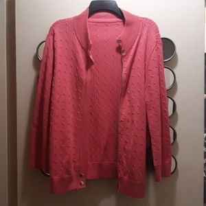 🌺CHAPS PINK RIBBED Sweater